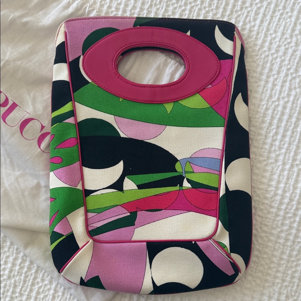 Emilio Pucci Pink and Blue Graphic Tote - Picture 4 of 17